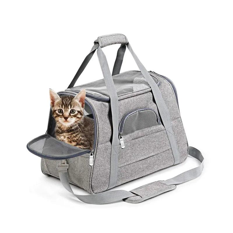 Portable Soft Pet Carrier with Locking Safety Zippers and Comfortable Design  ourlum.com   