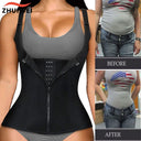 Neoprene Women's Waist Trainer Corset Zip Vest Slimming Girdle