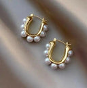 White Oil Droplet Heart Earrings Korean Chic Jewelry