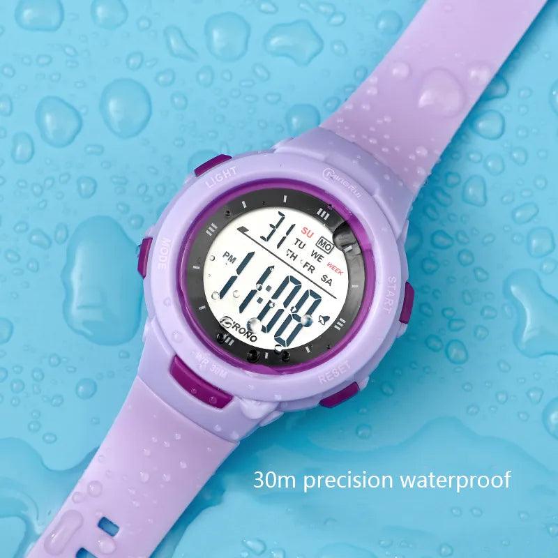 Youthful Glow Kids Waterproof Smart Watch with Alarm - Fashionable Luminous Timepiece for Boys and Girls  ourlum.com   