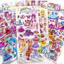 3D Bubble Cartoon Anime Waterproof Traffic Stickers for Kids  ourlum.com Princess 6Pcs  