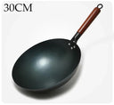 Handmade Traditional Chinese Iron Wok with Wooden Handle