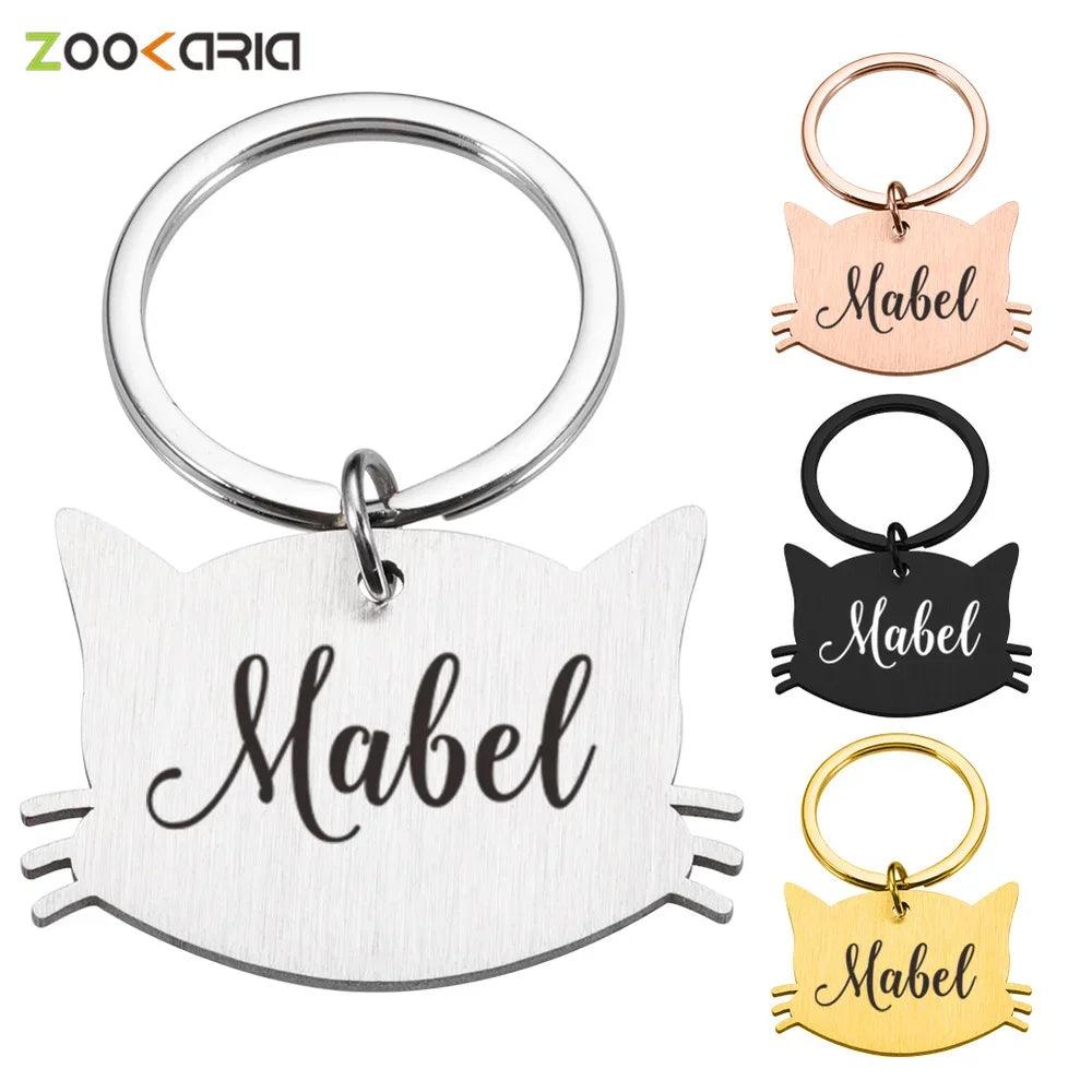 Personalized Stainless Steel Pet Tag with Free Engraving: Stylish Accessory for Cats and Dogs  ourlum.com   