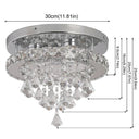 Crystal Chandelier Chrome Ceiling Lamps Led Flush Mount Light