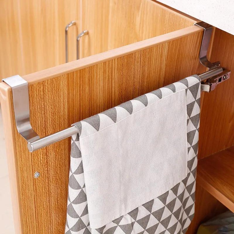 Stainless Steel Towel Bar: Versatile Cabinet Door Organizer  ourlum.com   