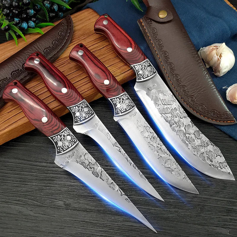 Professional Stainless Steel Boning Knife with Rosewood Handle