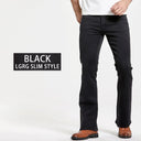 Mens Boot Cut Jeans Slightly Flared Slim Fit Denim Pants