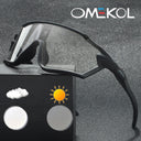 OMEKOL Brand New Photochromic Cycling Sunglasses Men Women