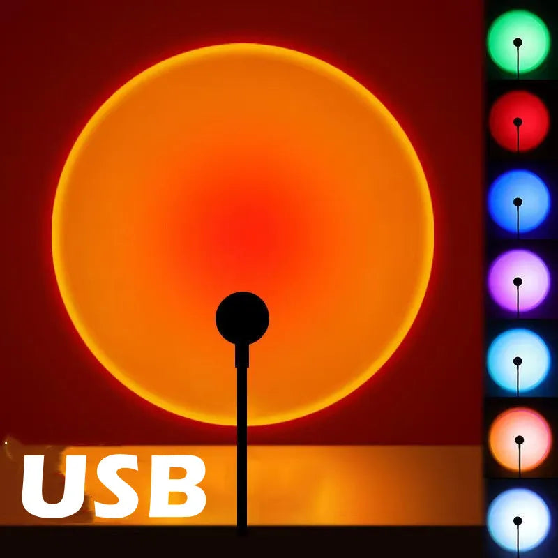 Sunset Lamp Projector: Dynamic USB Night Light for Versatile Lighting  ourlum.com   
