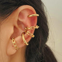 Unisex Silver Leaf Ear Cuffs - Trendy Non-Piercing Earrings