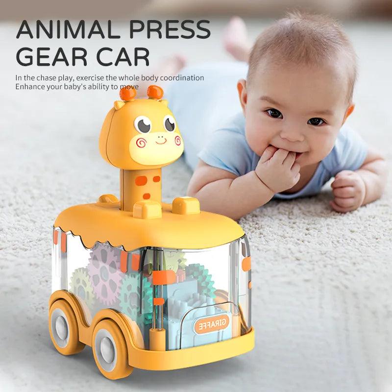 Adventure Gear Car Toy: Speed Pull Back Inertial Animals Puzzle Car  ourlum.com   