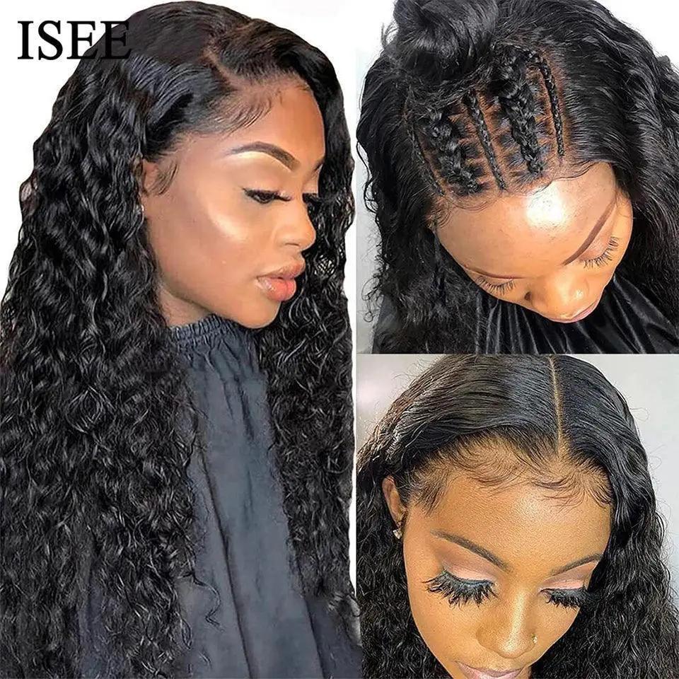 Ready-To-Go Brazilian Deep Wave Lace Front Wig - HD Lace Closure - Pre-Bleached Knots - Pre-Plucked Human Hair Wig ourlum.com