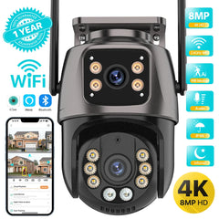 4K HD AI Smart Outdoor Security Camera with Auto Tracking & Night Vision