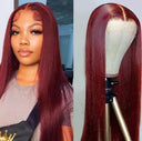 Gorgeous 99J Red Burgundy HD Lace Front Wig Human Hair