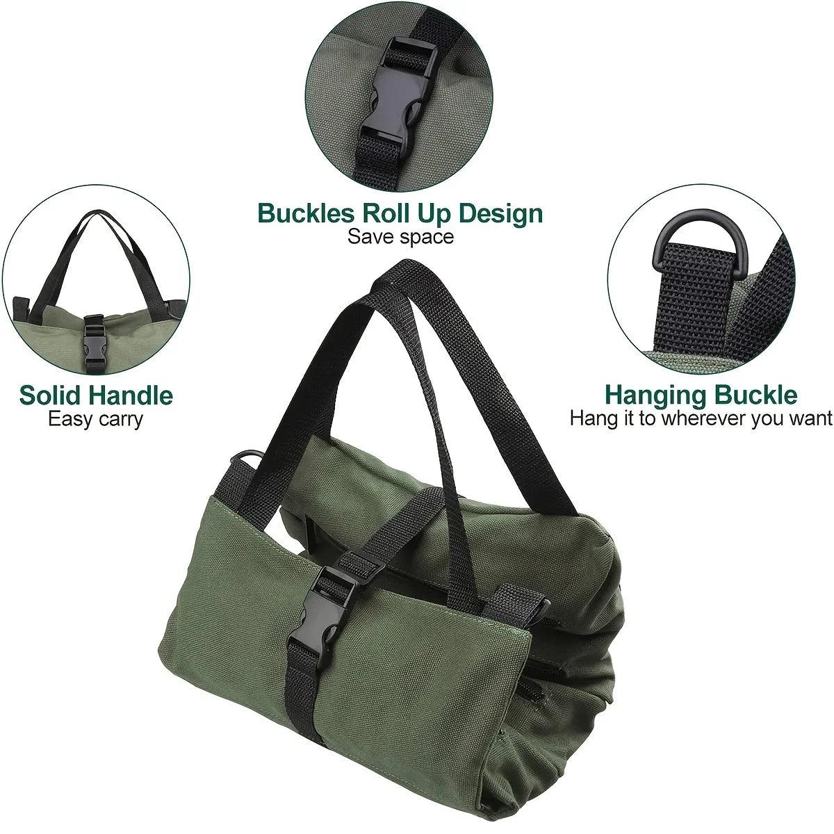 Tool Roll Up Organizer Bag: Durable Nylon, Multiple Compartments, Portable  ourlum.com   