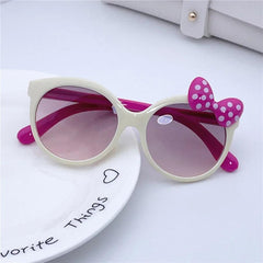 Adorable UV400 Kids Sunglasses with Cat Design and Bowknot – Stylish Eyewear for Boys and Girls