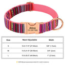 Large Dog Collar: Personalized Cute Print Nylon Pet Collar for Small, Medium, Large Dogs  ourlum.com 032 pink S 