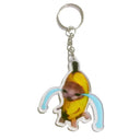 Happy Banana Cat Key Chain Quirky Pet Lover Gift