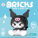 Hello Kitty Building Block Anime Figure Puzzle Ornament Gift  ourlum.com Kuromi 396PCS NO BOX 