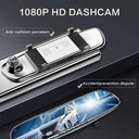 Rear View Mirror Dash Cam: Enhanced Video Capture & Night Shot