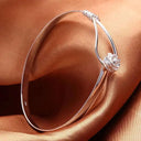 Dreamcatcher Charm Bracelet Elegant Silver Cuff for Women