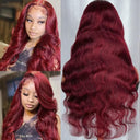 Burgundy 99J Body Wave Lace Front Wig for Elegant Style