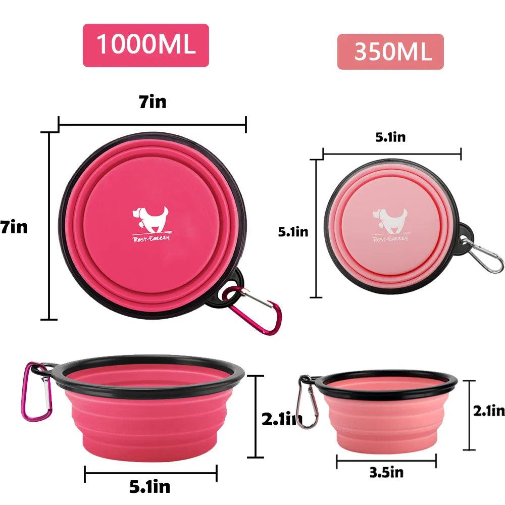 Furrybaby Collapsible Dog Bowls: Portable Silicone Food Dish for Travel and Outdoor Activities  ourlum.com   