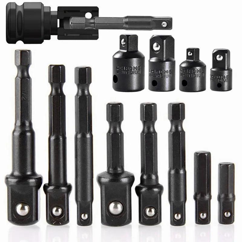 12-Piece Impact Socket Adapter Set: Versatile High-Speed Nut Driver for Metalworking  ourlum.com   