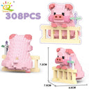 Mini Pig Diamond Building Blocks: DIY City Construction Toys for Children  ourlum.com 02 no box  