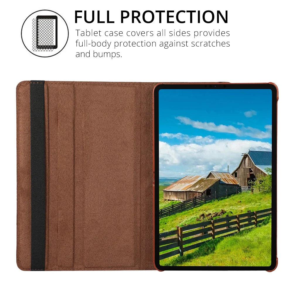 Xiaomi RedMi Pad SE Rotating PU Leather Tablet Stand Case  ourlum.com   