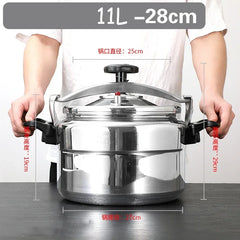 Large Capacity Aluminum Alloy Pressure Cooker - Safe & Efficient Cooking for Home Chefs (5-18L)