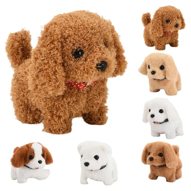 Adorable Interactive Plush Robot Dog Toy with Walking Feature  ourlum.com   