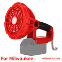 Cordless Jobsite Fan With LED Light For Makita Bosch DeWalt Milwaukee