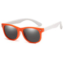 YouthFlex Polarized Sunglasses for Kids-Flexible Silicone Frame-UV400 Protection-Fashionable Shades-Eyewear for Boys and Girls  ourlum.com orange white  