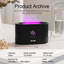 Flame Glow LED Aromatherapy Diffuser Tranquil Mist Light