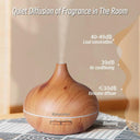 500ml Wood Grain Aromatherapy Diffuser with Remote Control  ourlum.com   