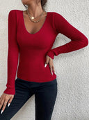 Cozy V Neck Pullover Sweater for Effortless Style Wear