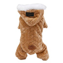 Winter Pet Dog Coat with Wool Lining Stylish Polyester Jumpsuit