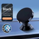 Magnetic Car Phone Holder: Premium Magnet Mount Stand for GPS Support  ourlum.com black  