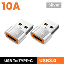 USB-C 10A OTG Data Adapter for Macbook, , Samsung S20 - Fast Connectivity Solution  ourlum.com 2PCS Silver  