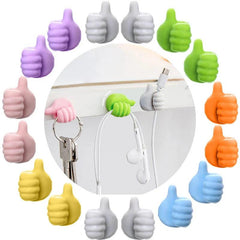 Silicone Wall Hook Cable Organizer: Multipurpose Hanger Clips for Home & Office