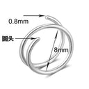 1PC 316L Stainless Steel Double Spiral Nose Hoop Ring