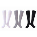 Chic Compression Knee Socks for Academic Style Black White