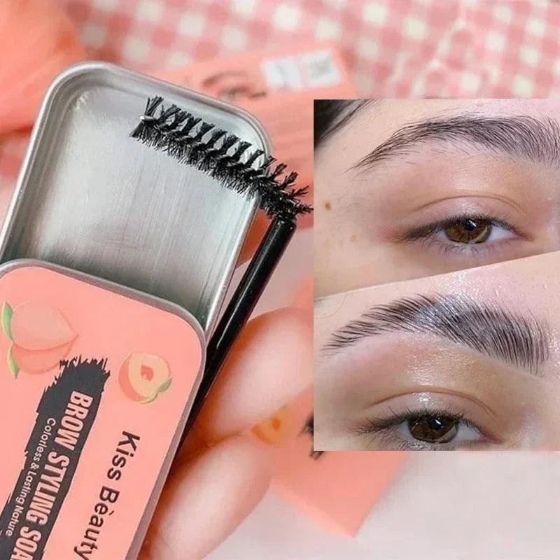 1PC Eyebrow Styling Gel Brows Wax Sculpt Soap Waterproof Long-Lasting 3D Feathery Wild Brow Styling Easy To Wear Makeup Eyebrow  ourlum.com Default Title  