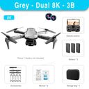  V88 Drone: Professional Dual-Camera Quadcopter for Stunning Aerial Footage  ourlum.com Grey Dual-8K-3B  