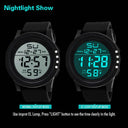 YIKAZE Men's LED Sports Watch with Waterproof Digital Display and Chronograph - Sporty Luxury Timepiece for Men  OurLum.com   