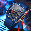 Curren 8442 Men's Luxury Chronograph Quartz Watch Casual Date Wristwatch with Silicone Band