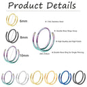 1PC 316L Stainless Steel Double Spiral Nose Hoop Ring