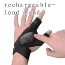 Fingerless Glove LED Flashlight Waterproof Torch Tool Gear