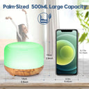 500ML Ultrasonic Aroma Diffuser and Humidifier with LED Light